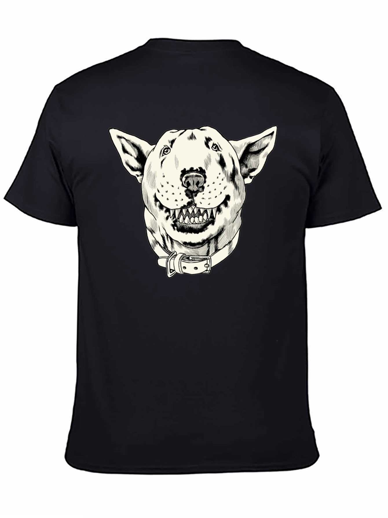 Dog Graphic Print Black T-Shirt