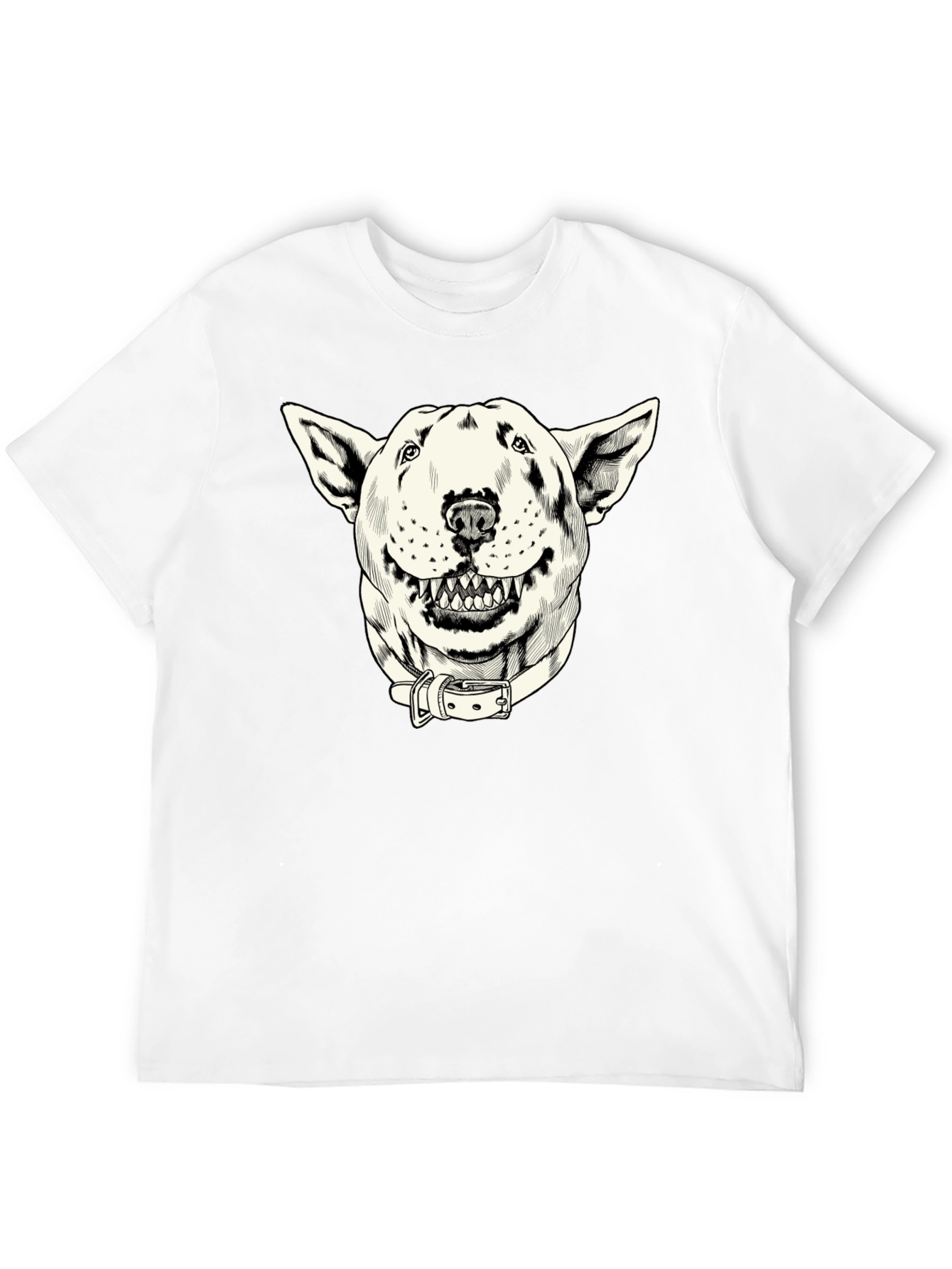 Dog Graphic Print Black T-Shirt
