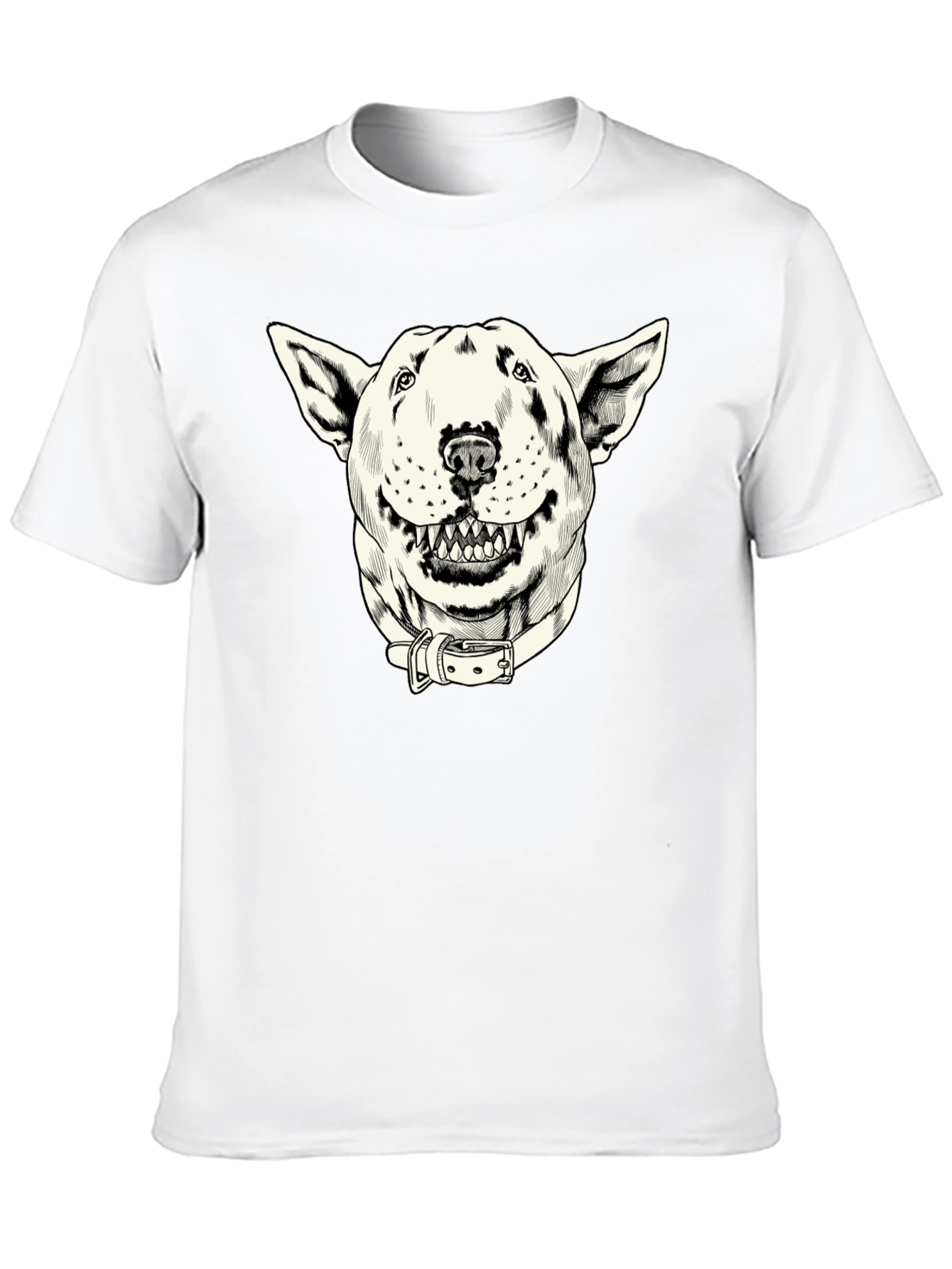 Dog Graphic Print Black T-Shirt