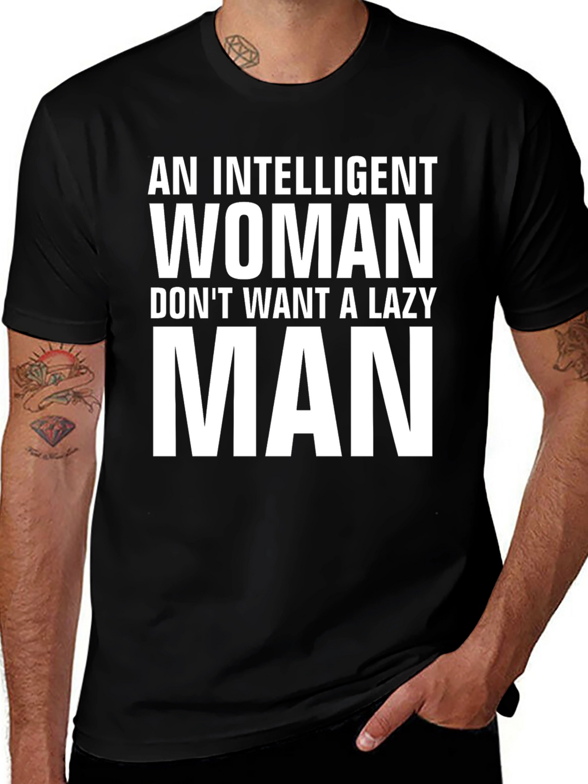 Intelligent Woman Lazy Man Graphic Tee