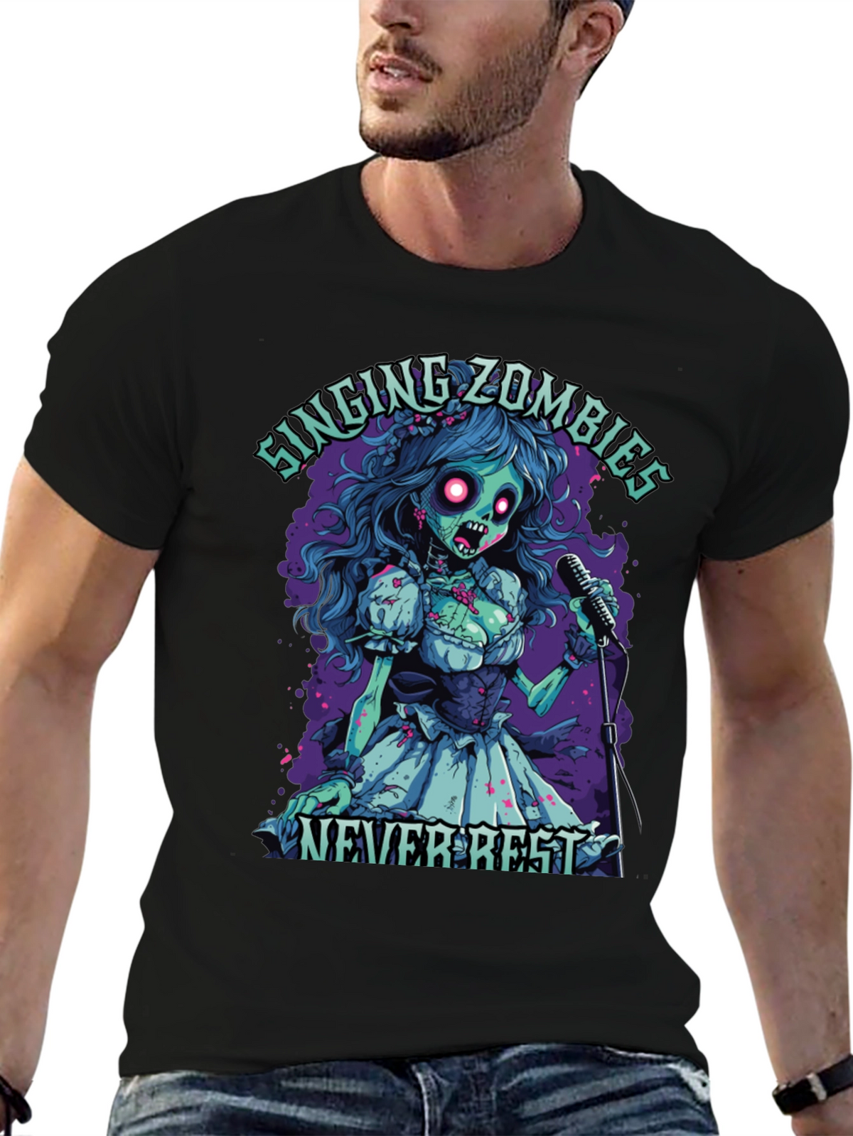 Singing Zombie Graphic Tee - Never Rest!