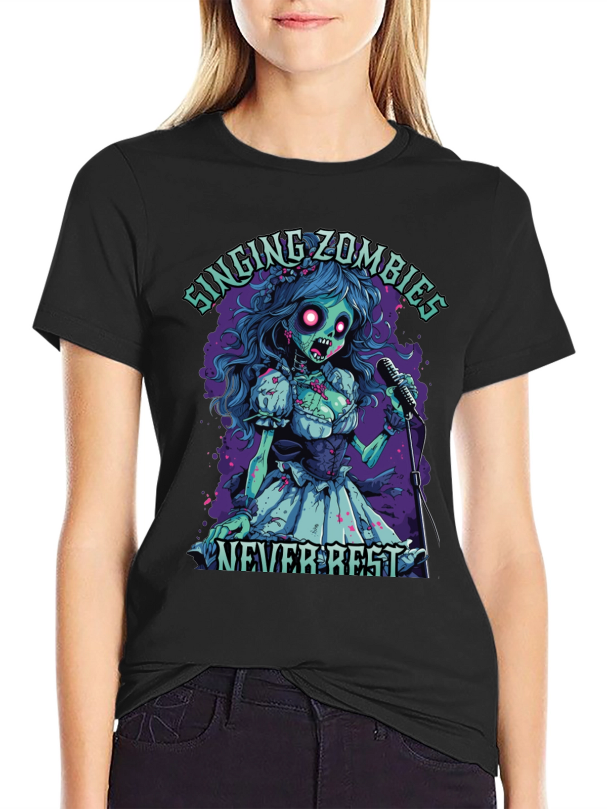 Singing Zombie Graphic Tee - Never Rest!