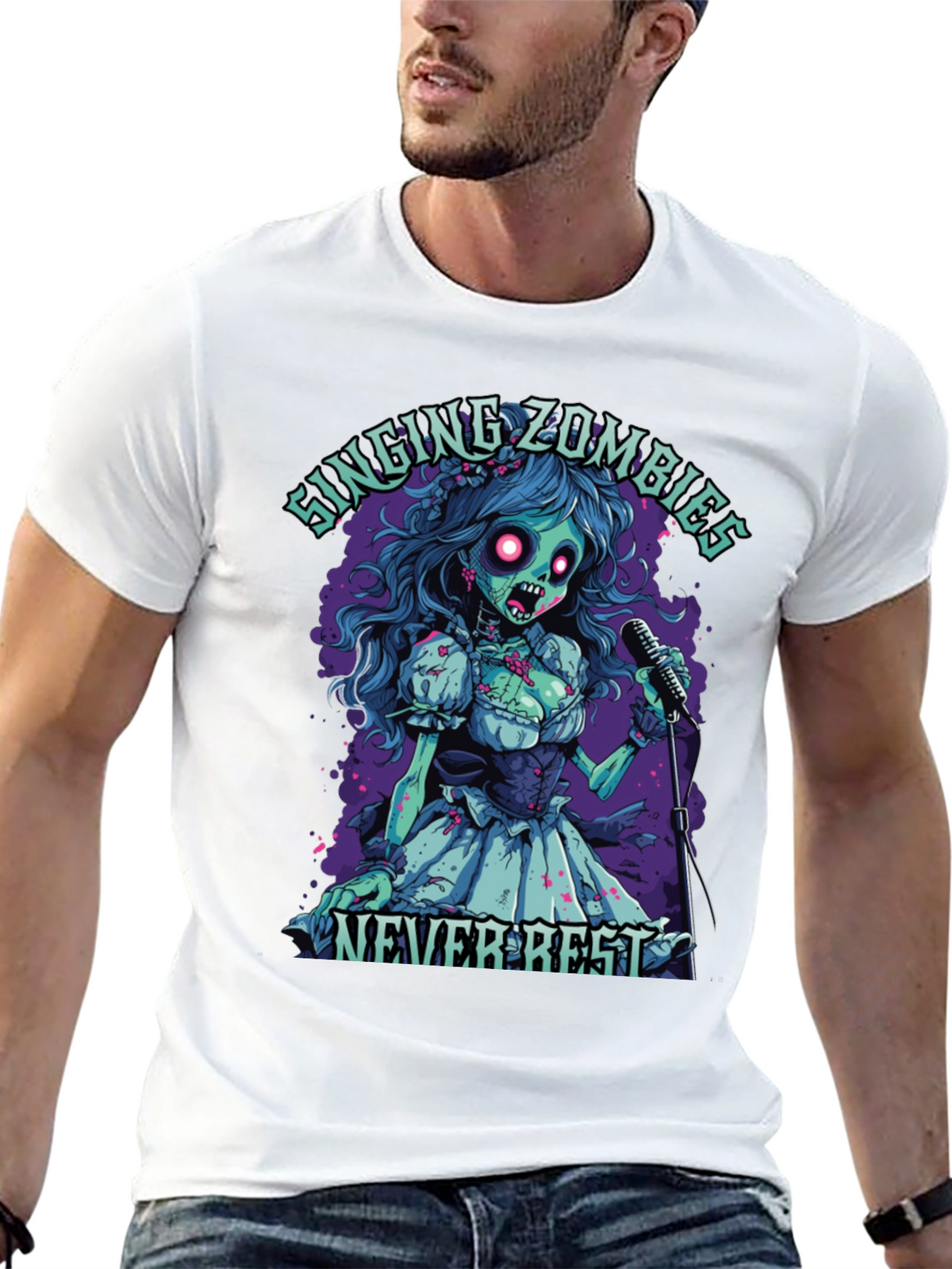 Singing Zombie Graphic Tee - Never Rest!