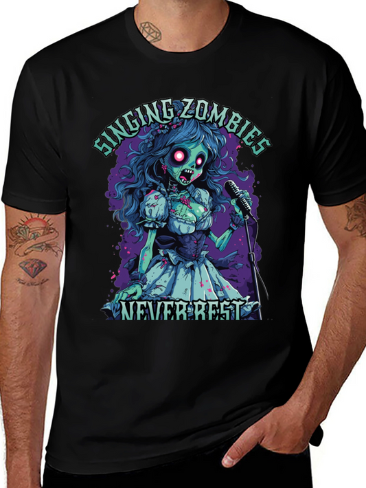 Singing Zombie Graphic Tee - Never Rest!