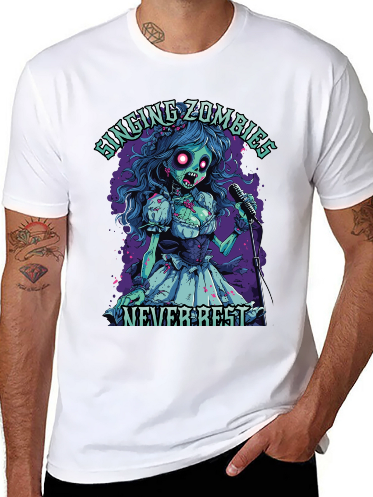 Singing Zombie Graphic Tee - Never Rest!