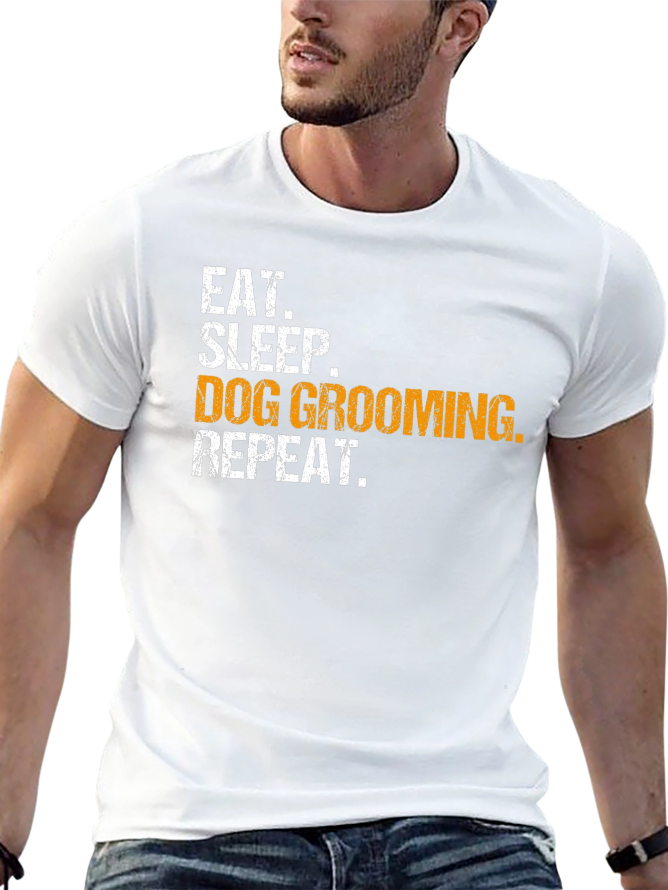 Eat Sleep Dog Grooming Repeat T-Shirt