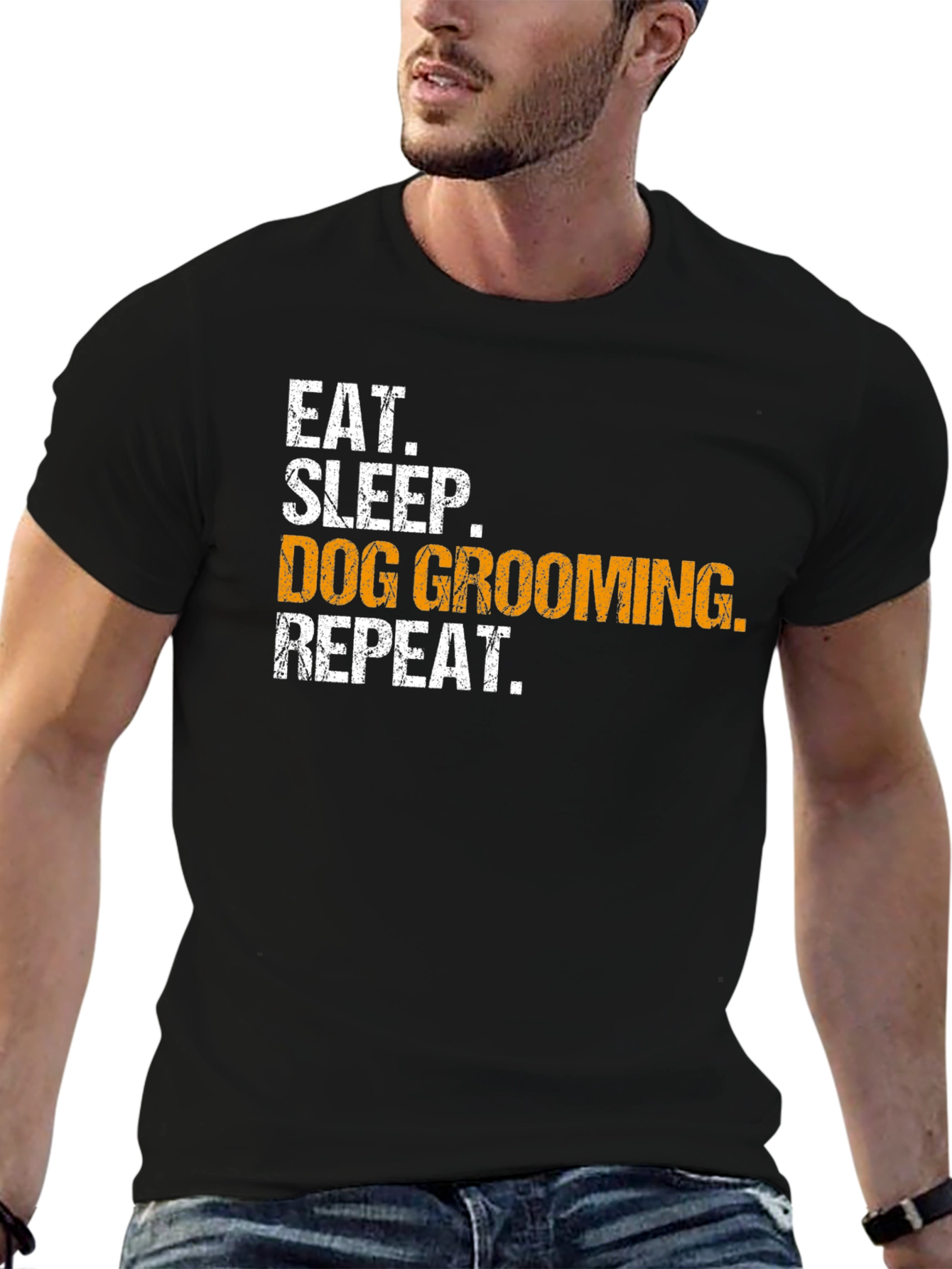Eat Sleep Dog Grooming Repeat T-Shirt