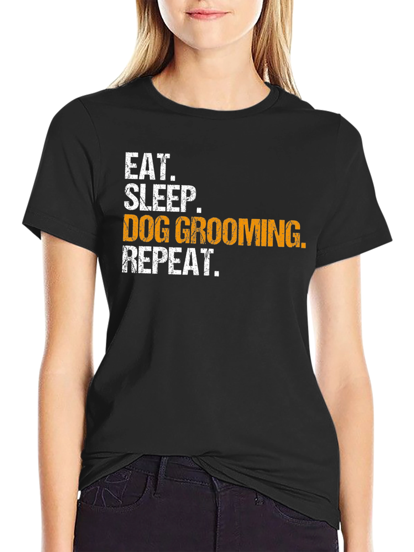 Eat Sleep Dog Grooming Repeat T-Shirt