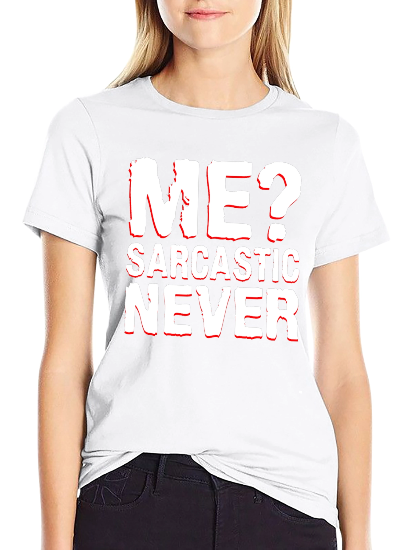 Sarcastic Never T-Shirt - Black