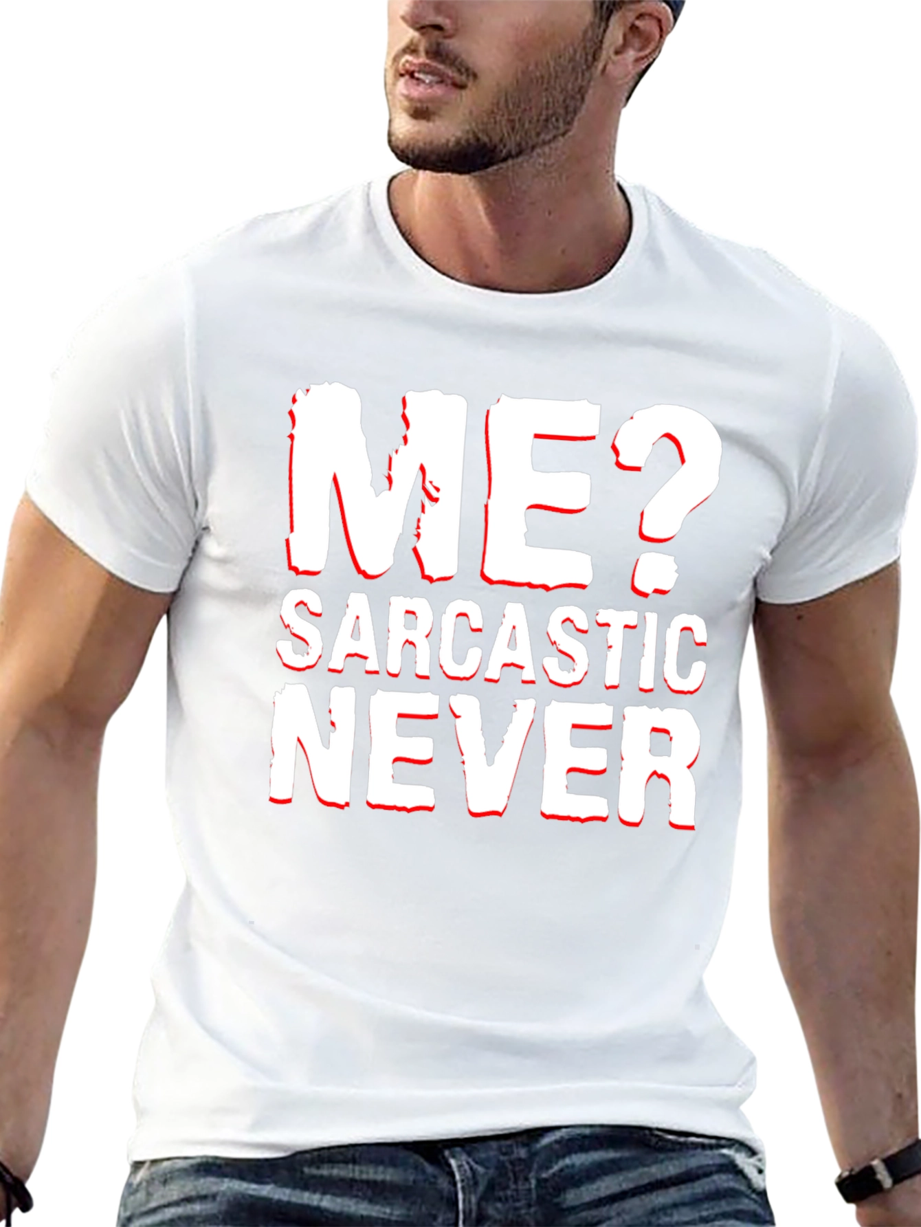 Sarcastic Never T-Shirt - Black