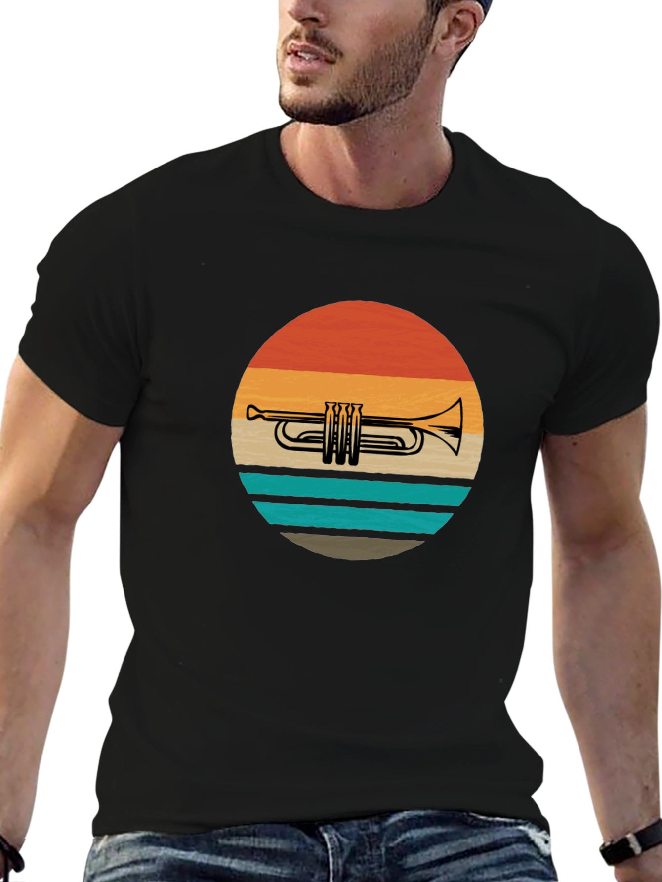 Retro Trumpet Sunset T-Shirt