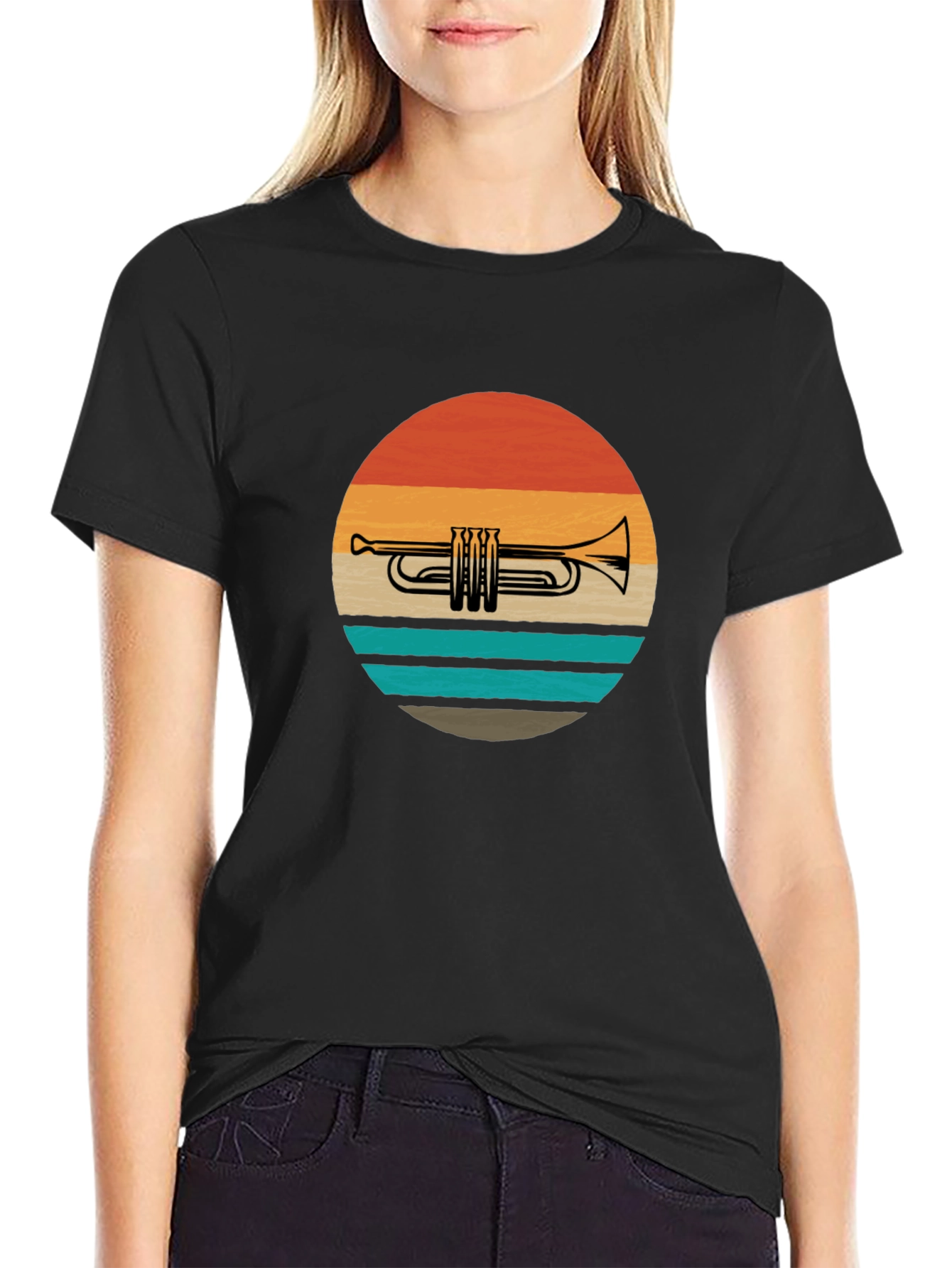 Retro Trumpet Sunset T-Shirt