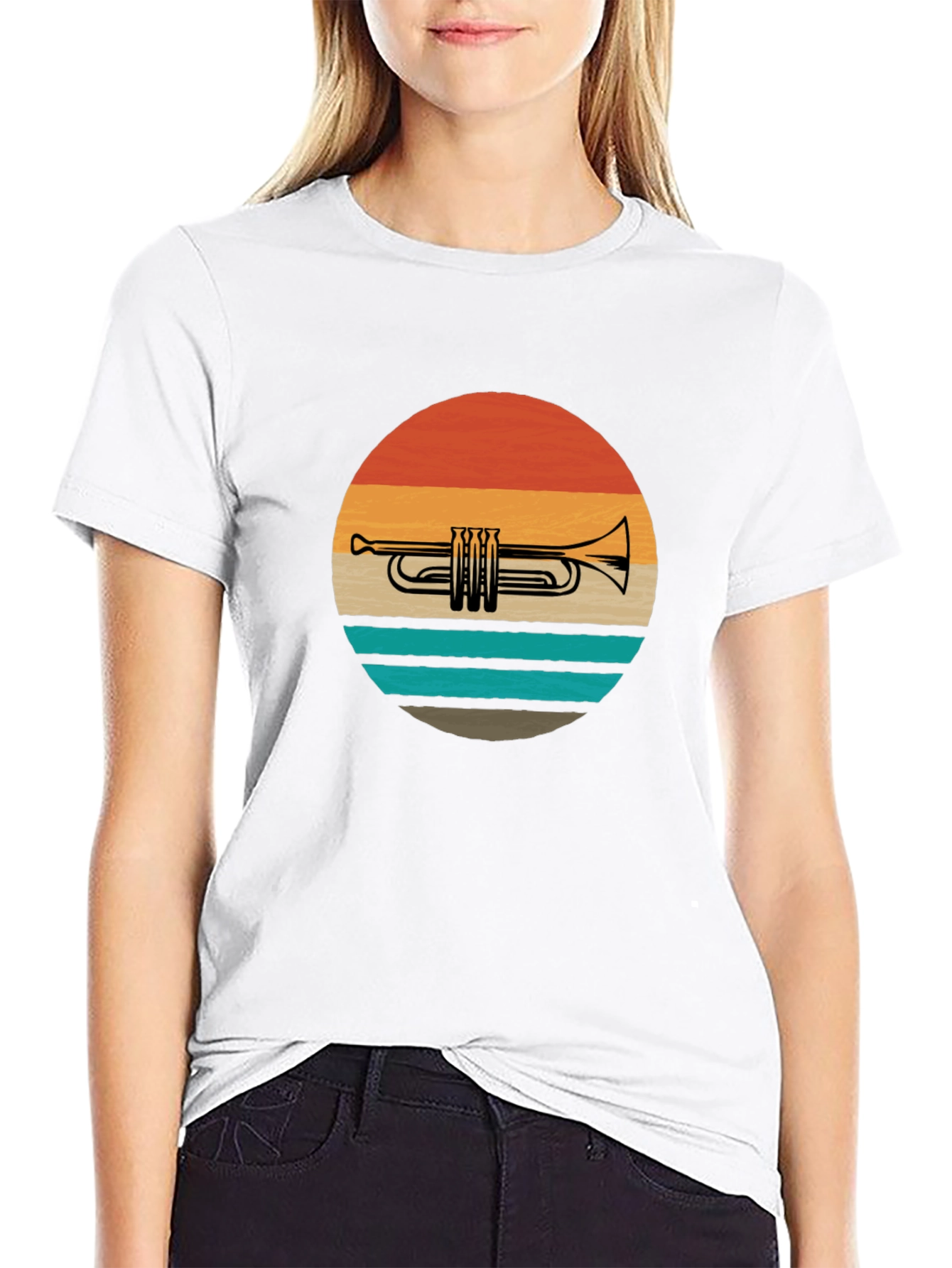 Retro Trumpet Sunset T-Shirt