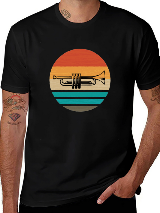Retro Trumpet Sunset T-Shirt