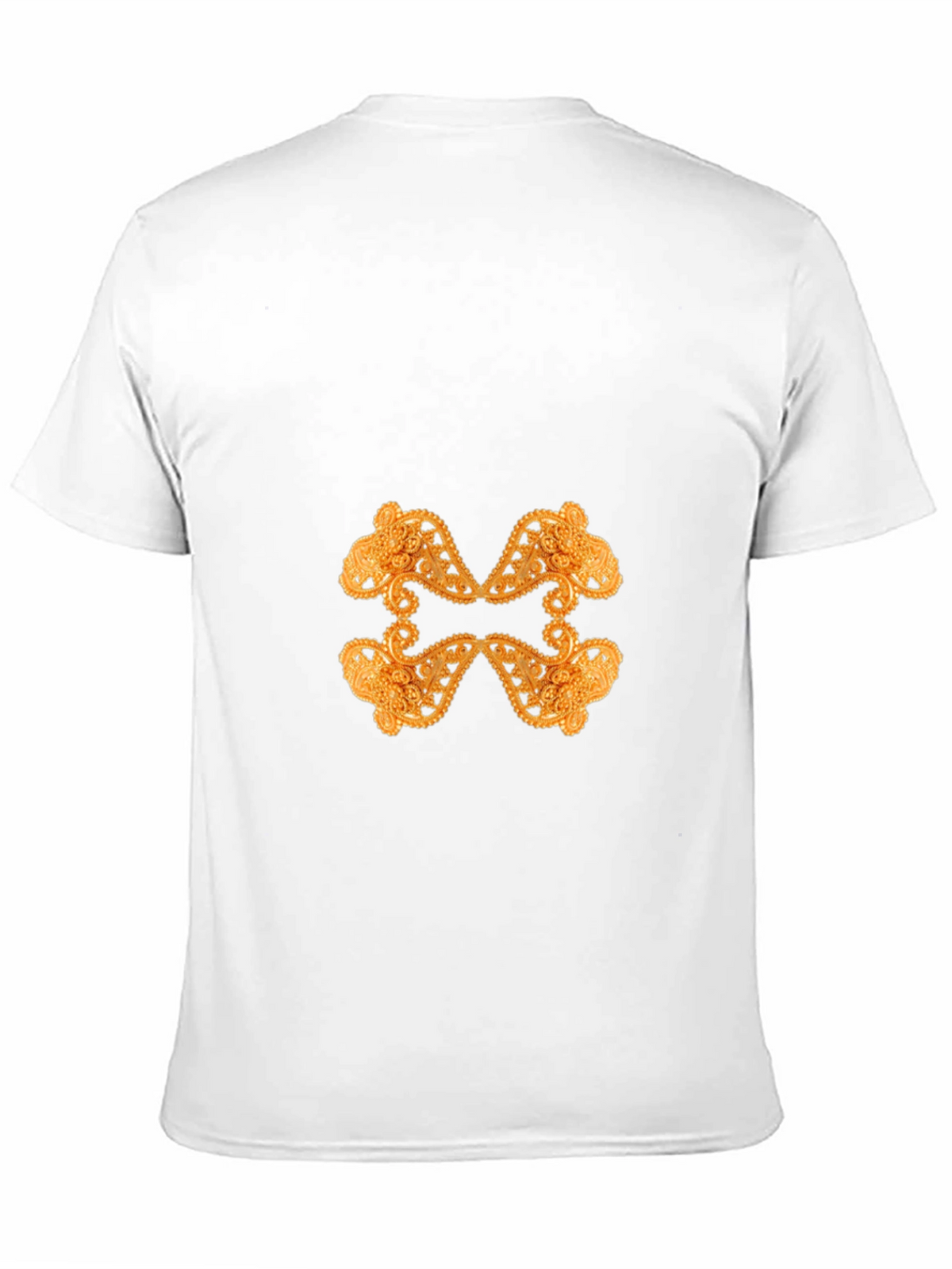 Ornate Gold Pattern Black T-Shirt