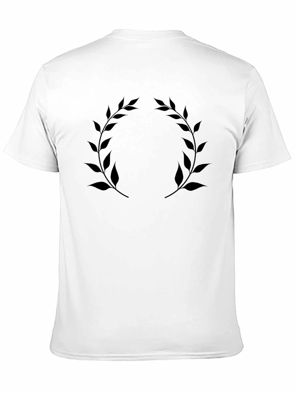 Classic Black Tee with Laurel Wreath Graphic