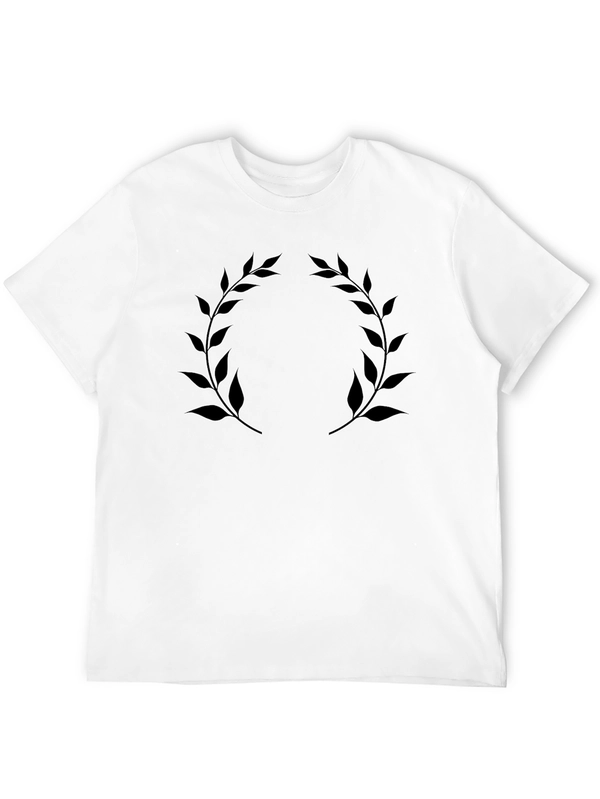 Classic Black Tee with Laurel Wreath Graphic