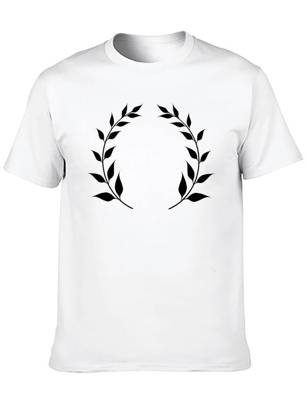 Classic Black Tee with Laurel Wreath Graphic