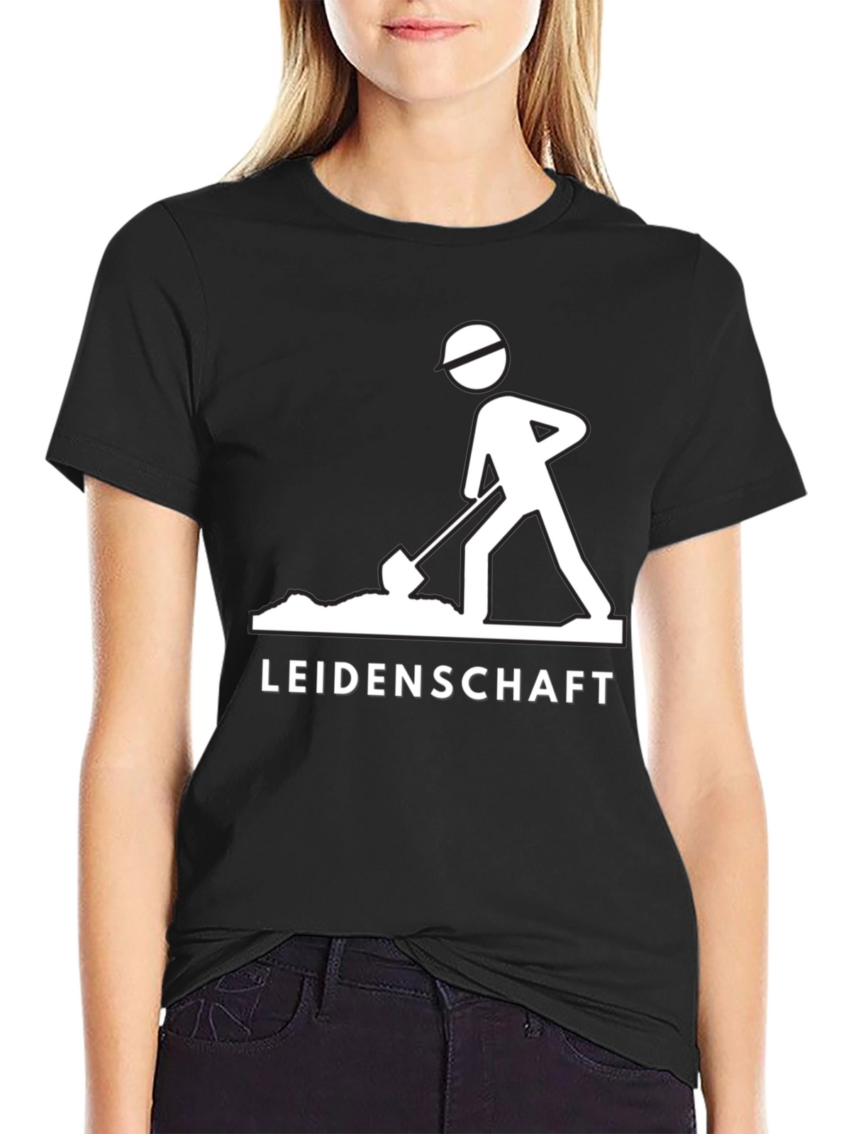 Leidenschaft Graphic Tee - Black Cotton T-Shirt