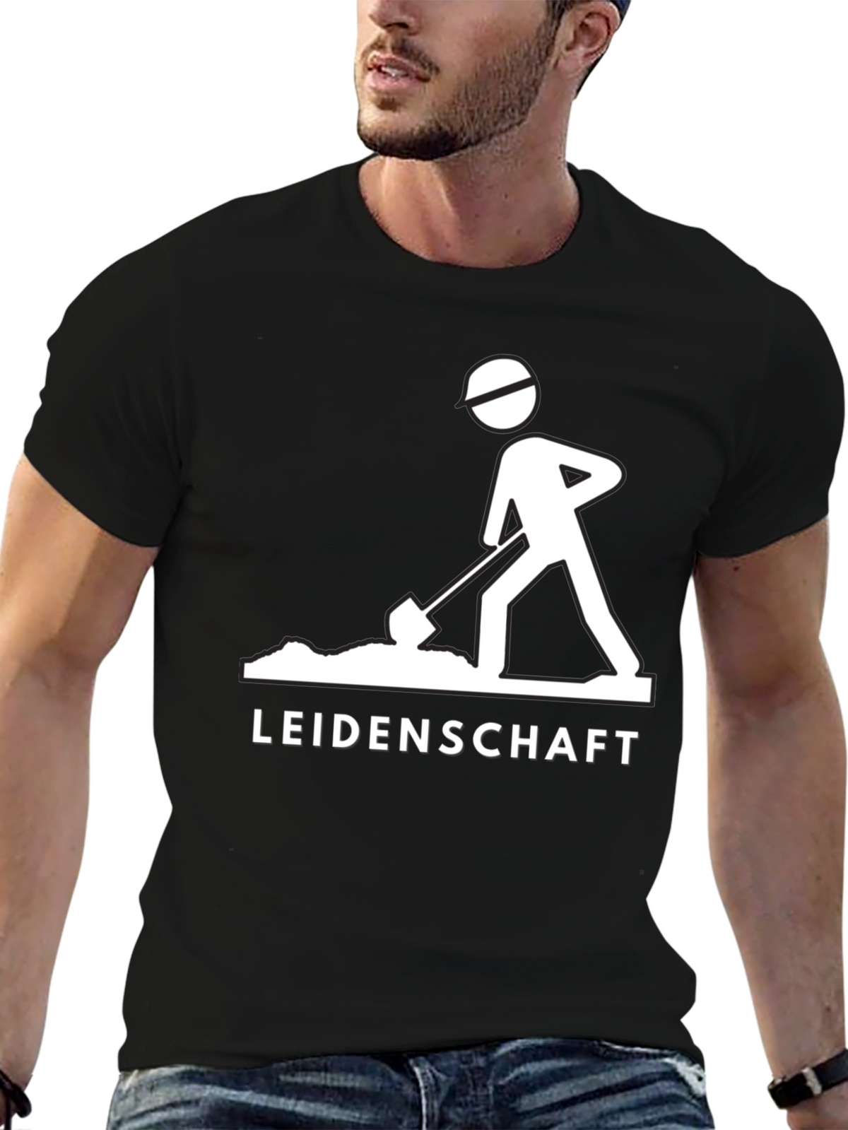 Leidenschaft Graphic Tee - Black Cotton T-Shirt