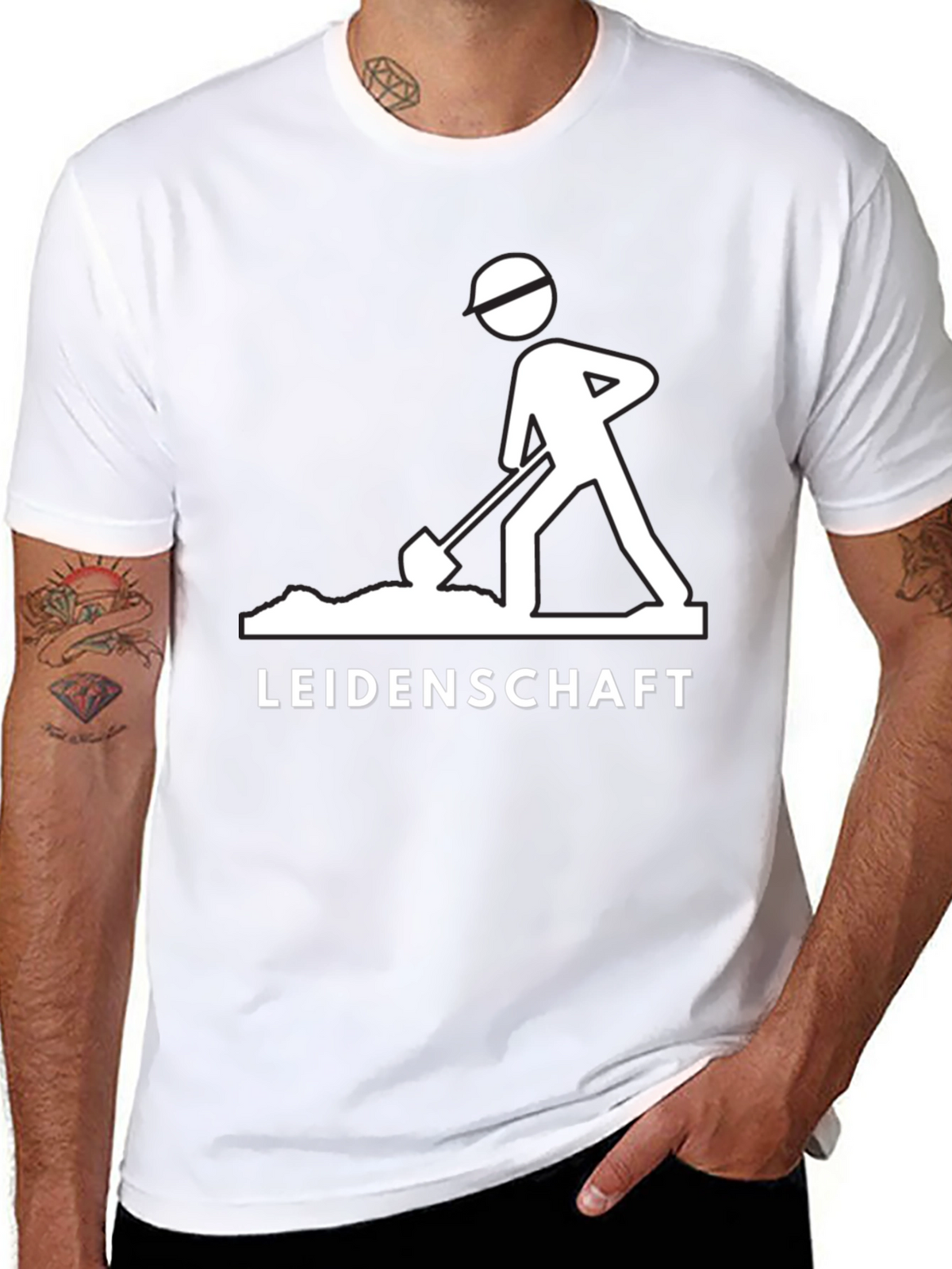 Leidenschaft Graphic Tee - Black Cotton T-Shirt