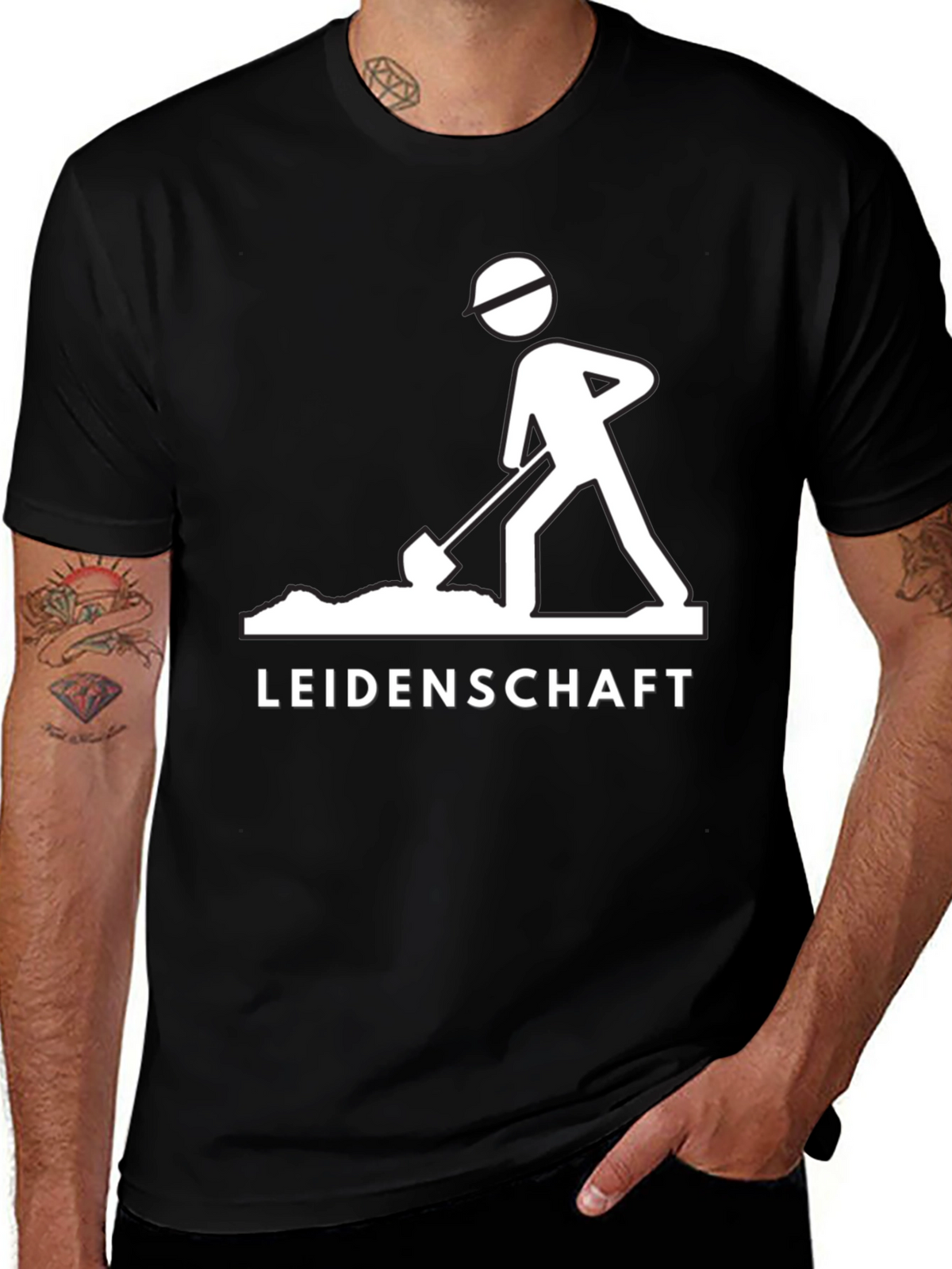 Leidenschaft Graphic Tee - Black Cotton T-Shirt