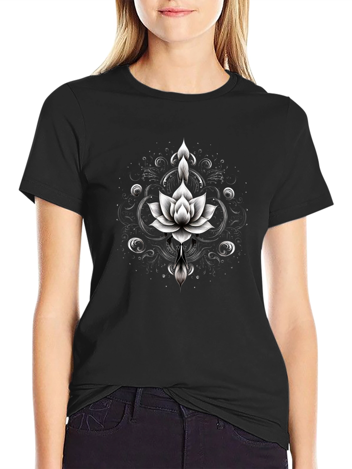 Black Lotus Graphic Tee - Modern Streetwear