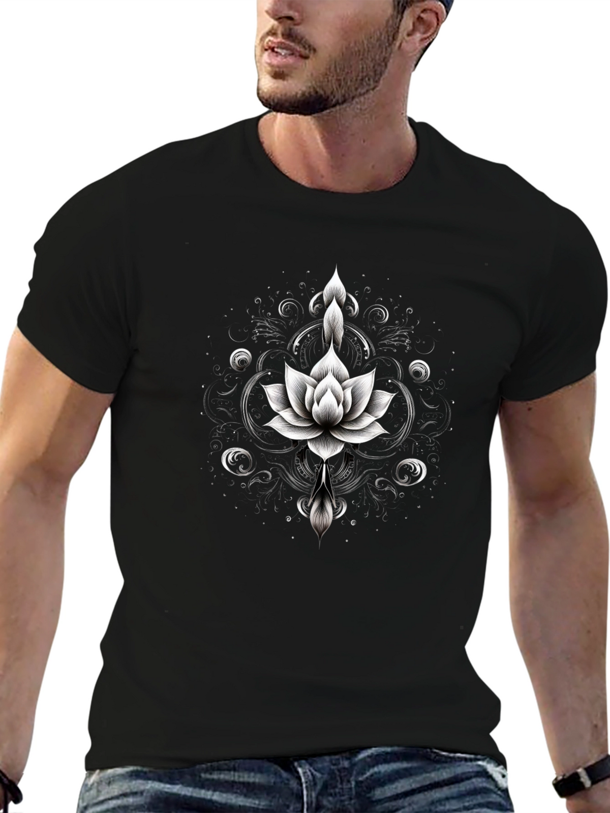 Black Lotus Graphic Tee - Modern Streetwear