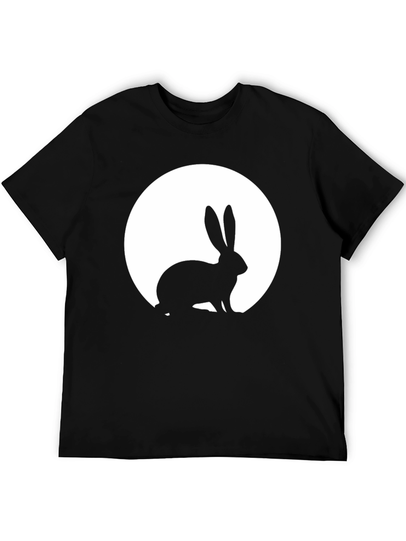 Rabbit Moon Graphic Tee - Black