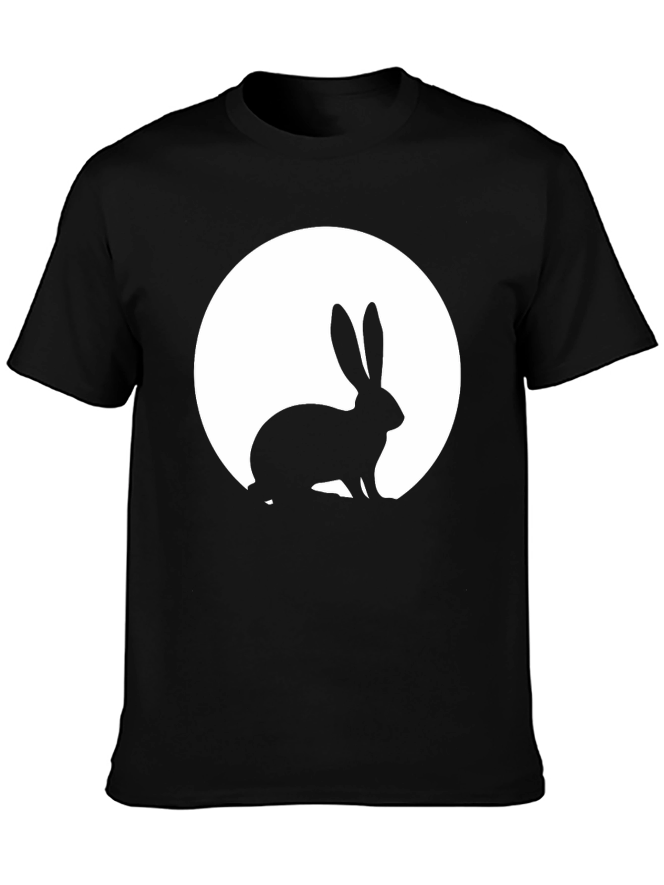 Rabbit Moon Graphic Tee - Black