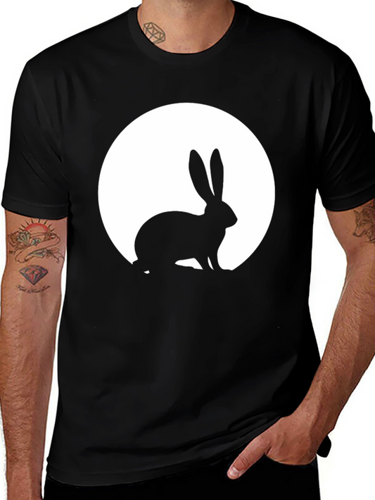 Rabbit Moon Graphic Tee - Black