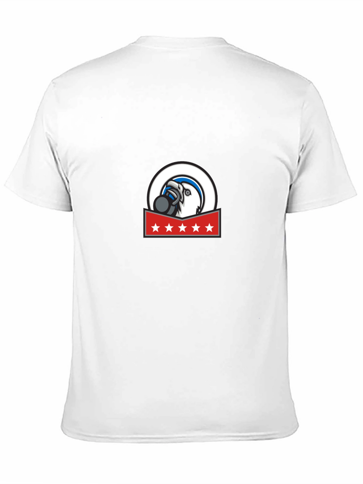 Mens Graphic Tee: Eagle Mascot Design Soft Cotton Blend