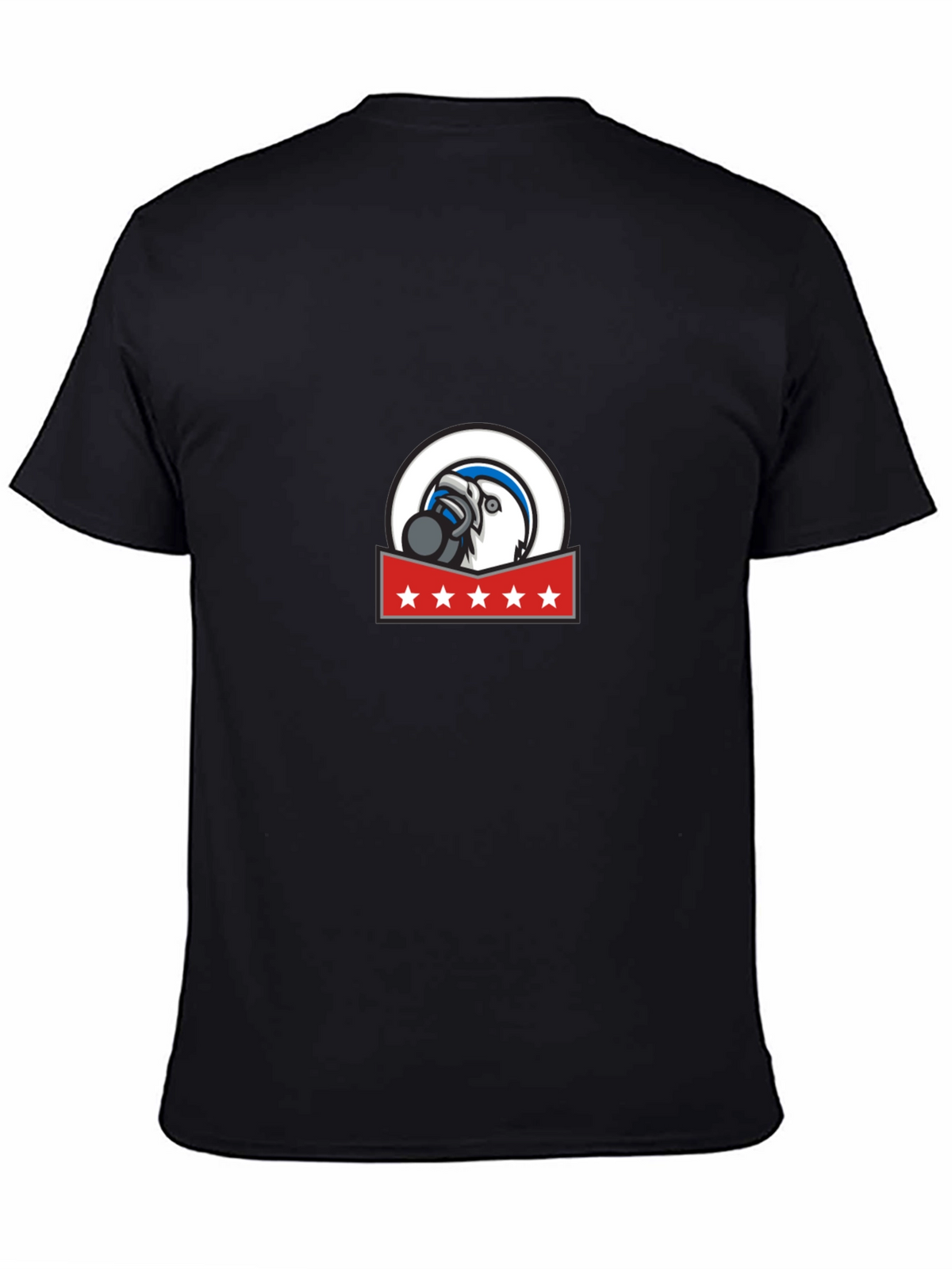 Mens Graphic Tee: Eagle Mascot Design Soft Cotton Blend