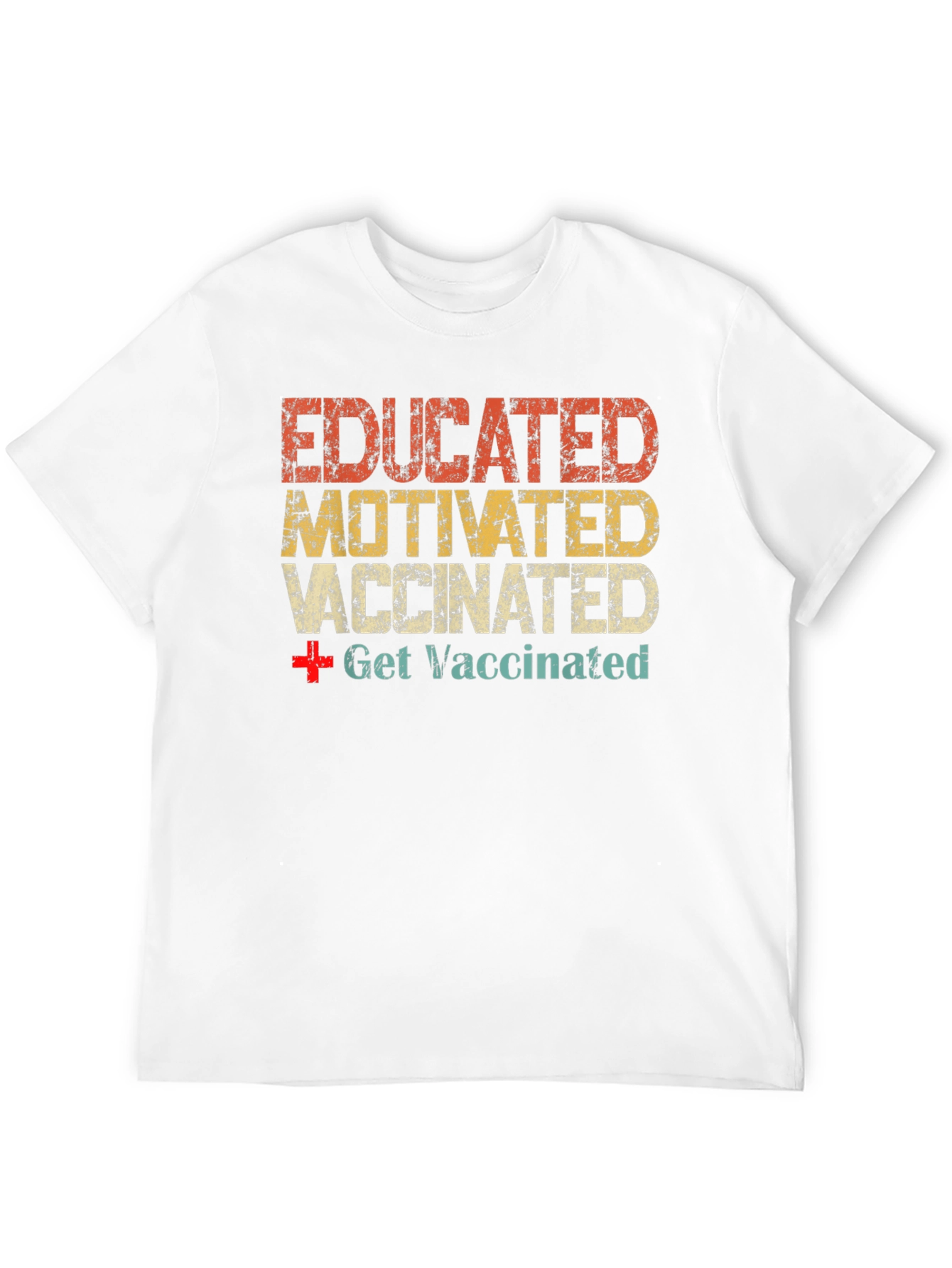 Educated Motivated Vaccinated Graphic T-Shirt