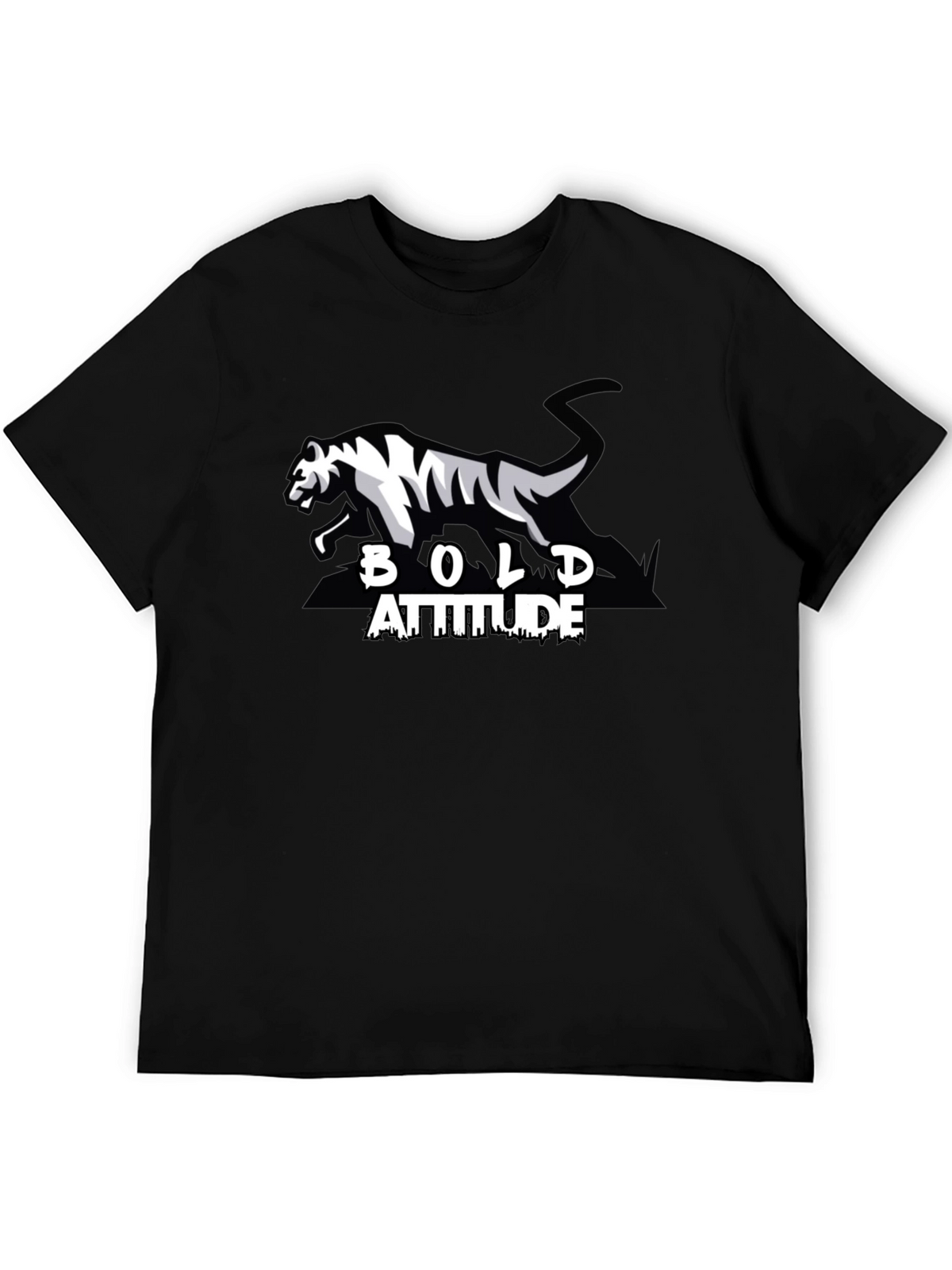Bold Attitude Graphic Tee - Black