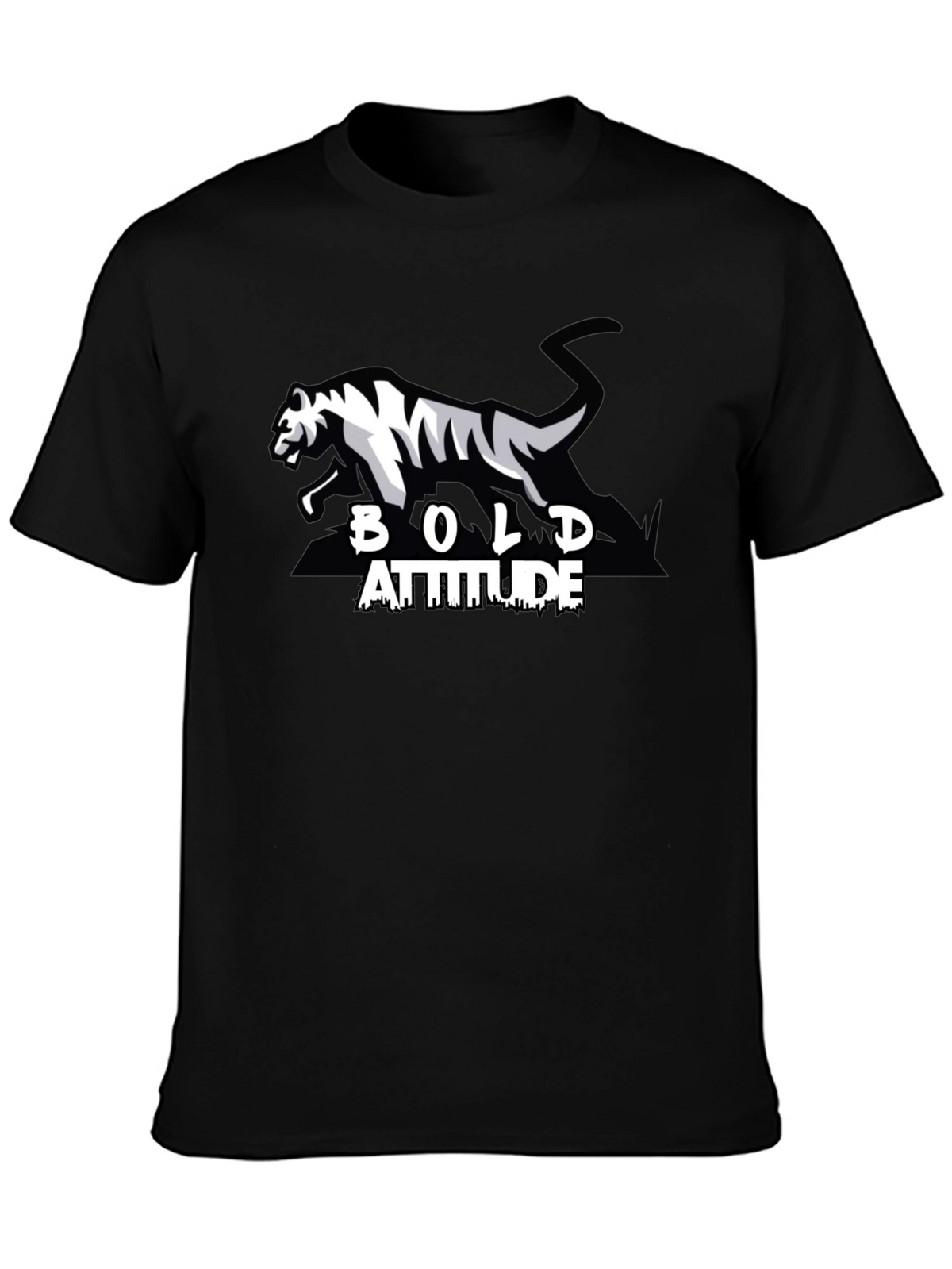 Bold Attitude Graphic Tee - Black