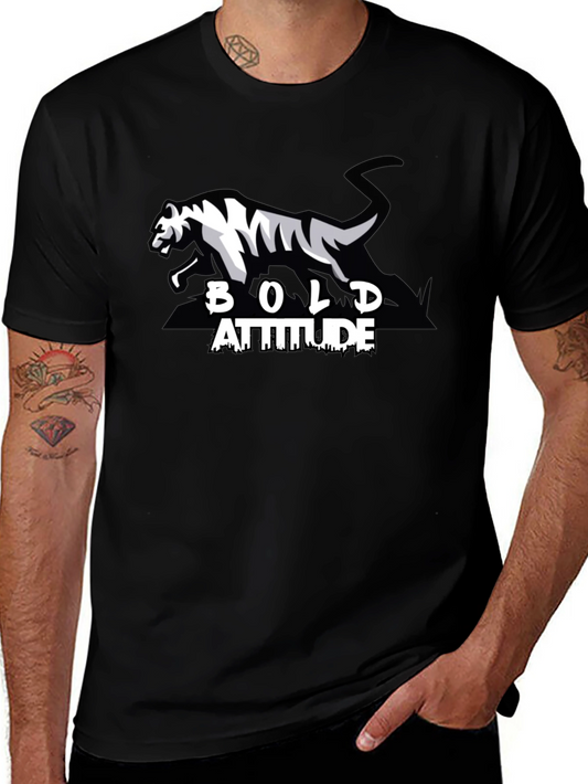 Bold Attitude Graphic Tee - Black