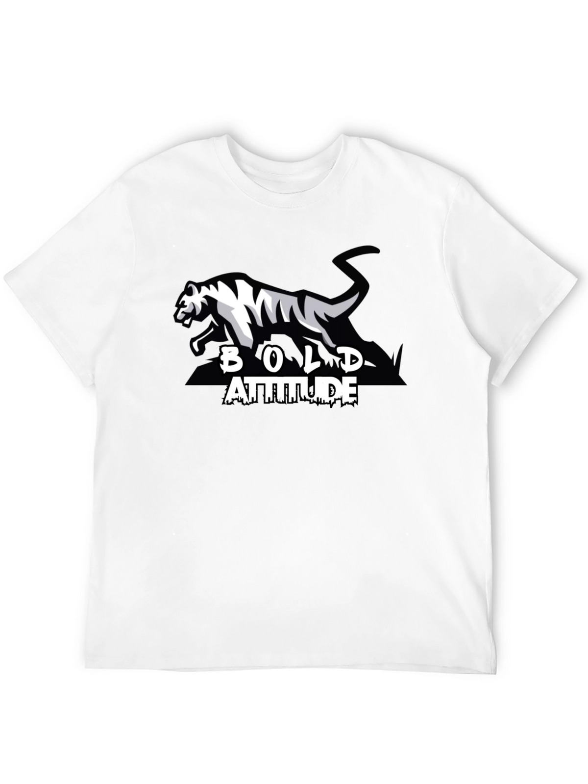 Bold Attitude Graphic Tee - Black