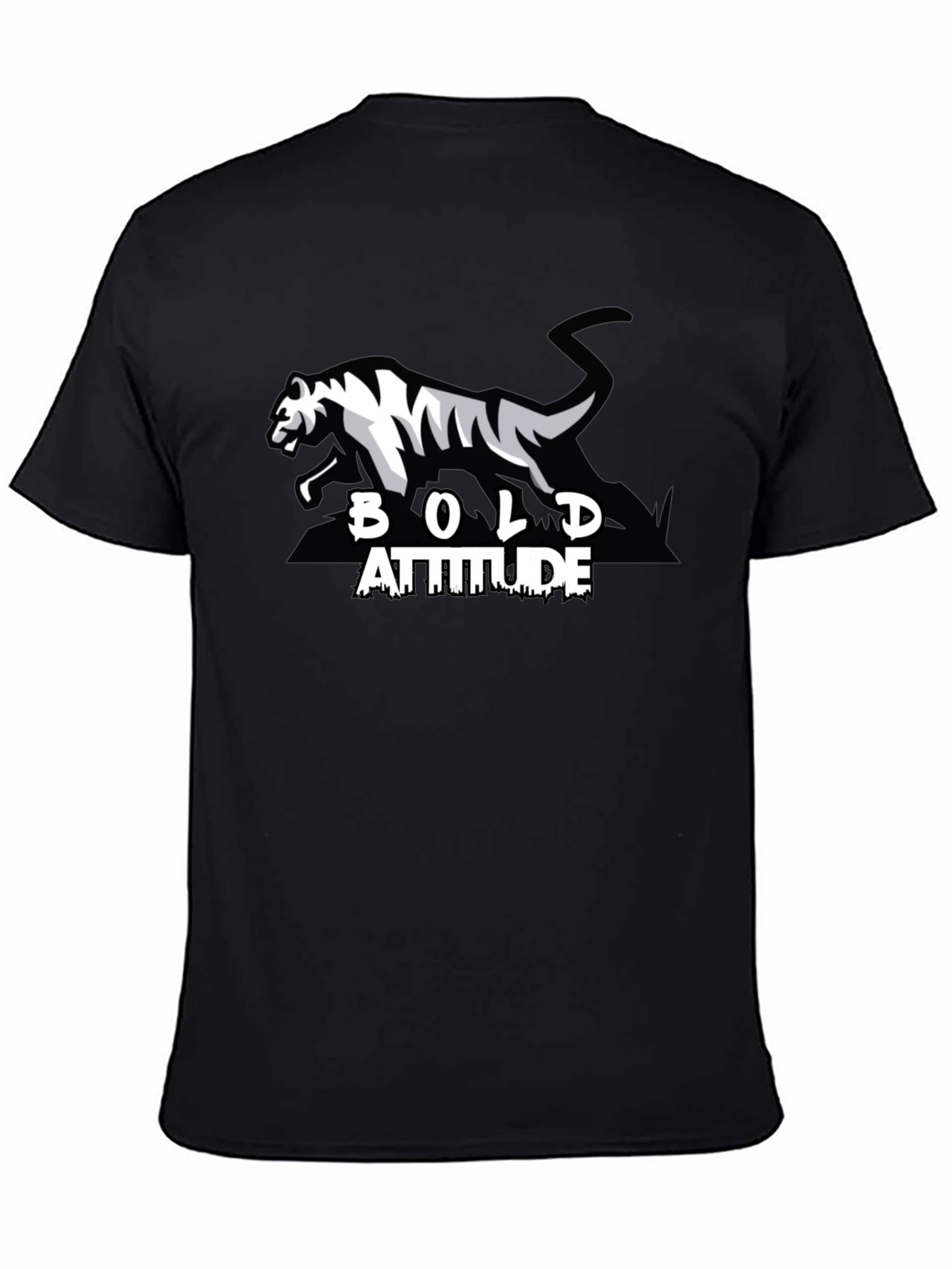 Bold Attitude Graphic Tee - Black