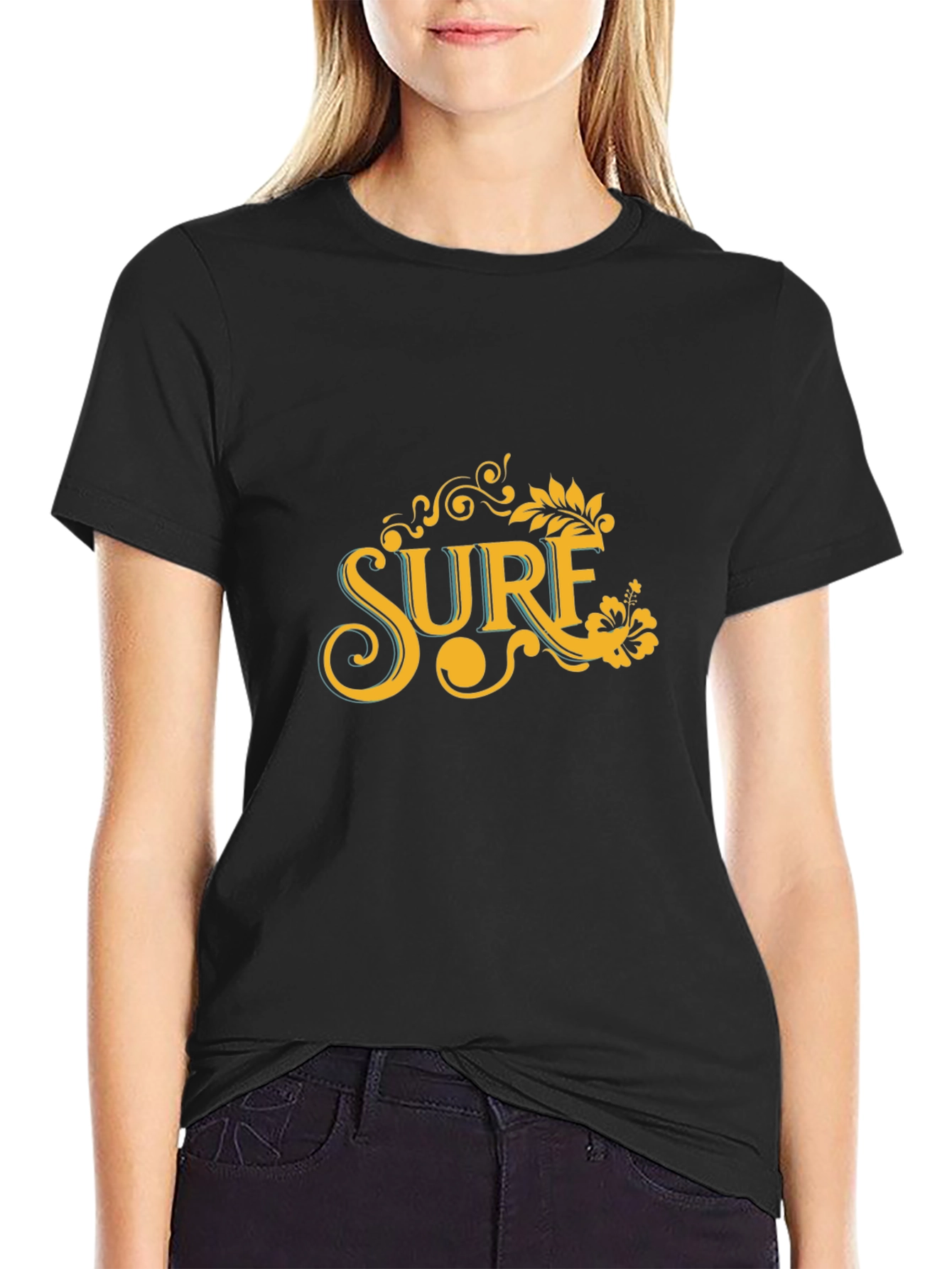 Surf Graphic Tee - Classic Black T-Shirt