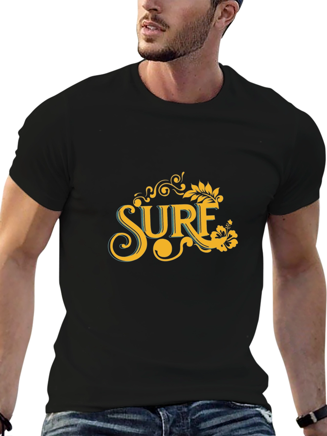 Surf Graphic Tee - Classic Black T-Shirt