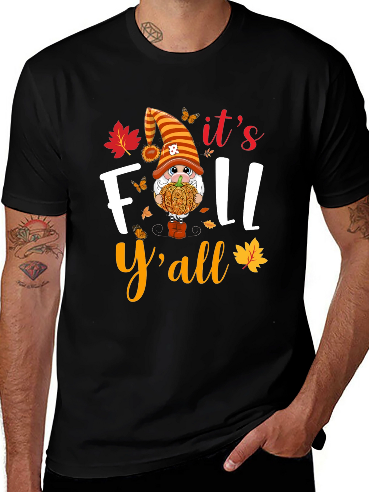 Fall Yall Gnome Graphic T-Shirt