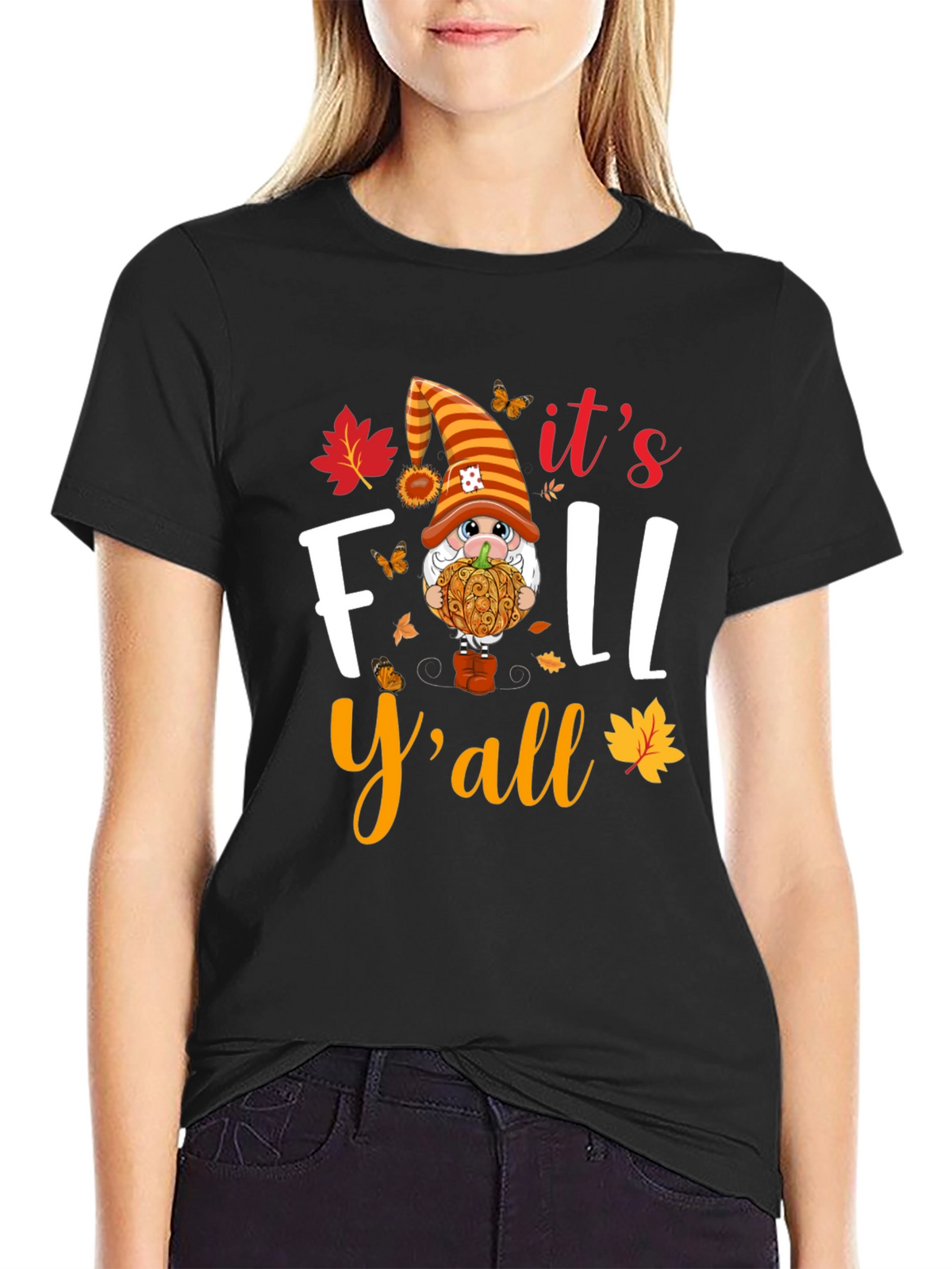 Fall Yall Gnome Graphic T-Shirt