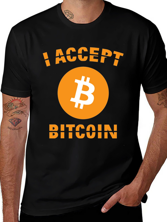 I Accept Bitcoin T-Shirt - Crypto Currency Tee