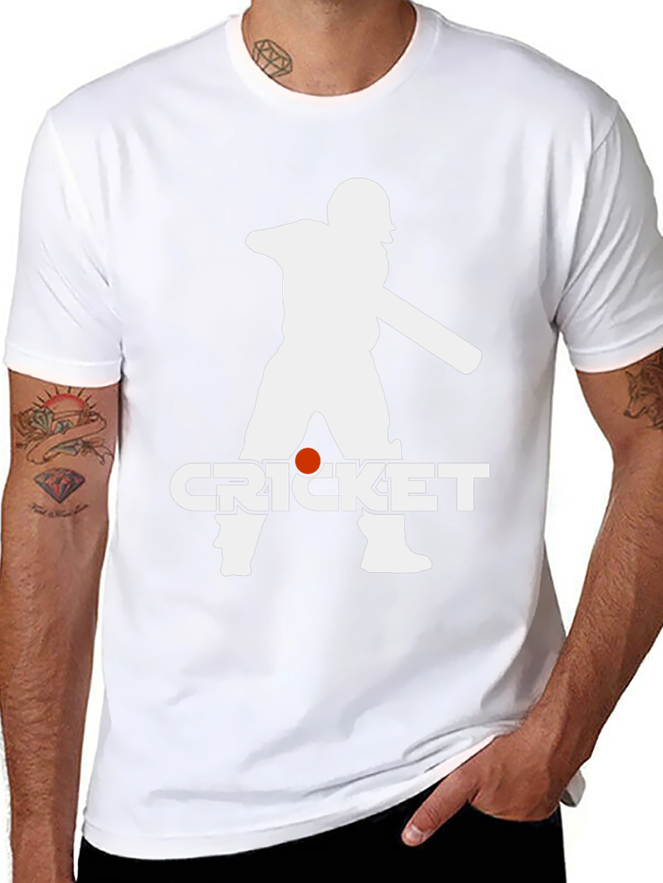 Cricket Player Graphic T-Shirt