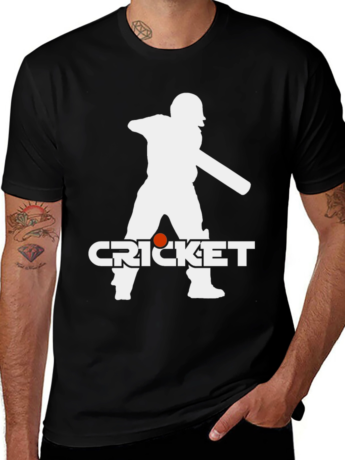 Cricket Player Graphic T-Shirt