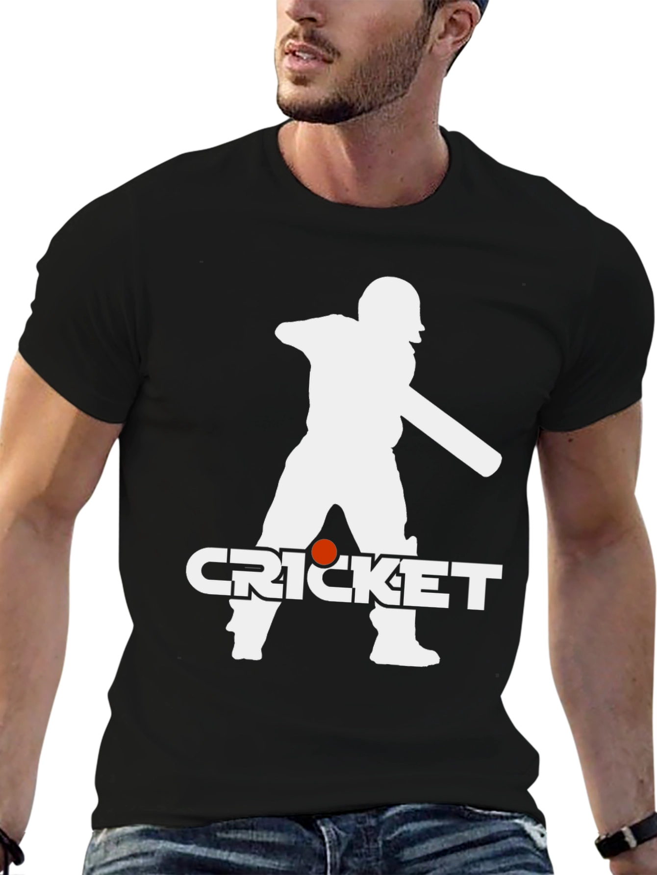 Cricket Player Graphic T-Shirt
