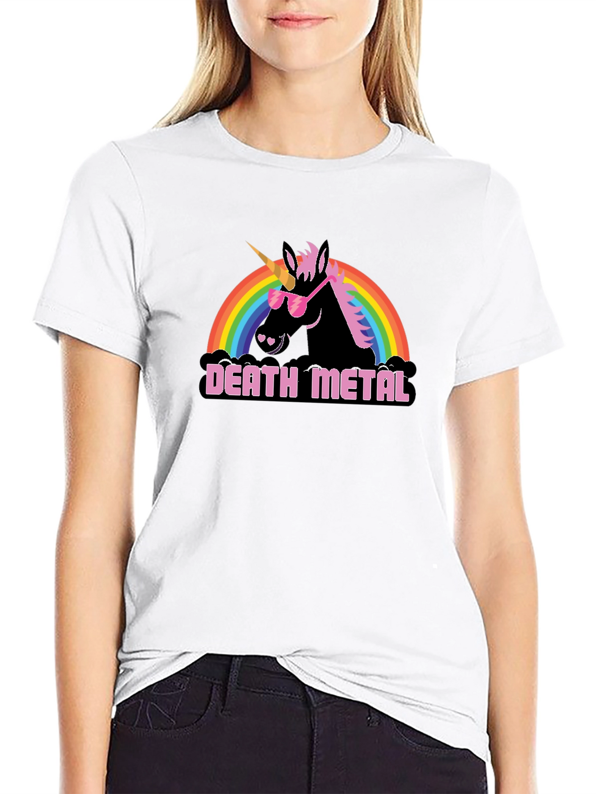Death Metal Unicorn Graphic Tee