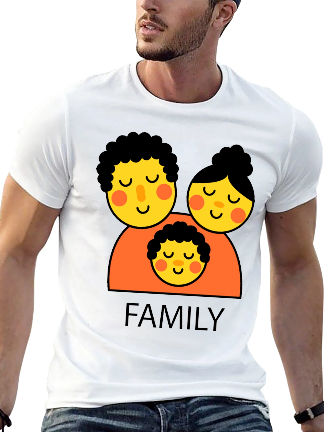 Family Graphic Black T-Shirt