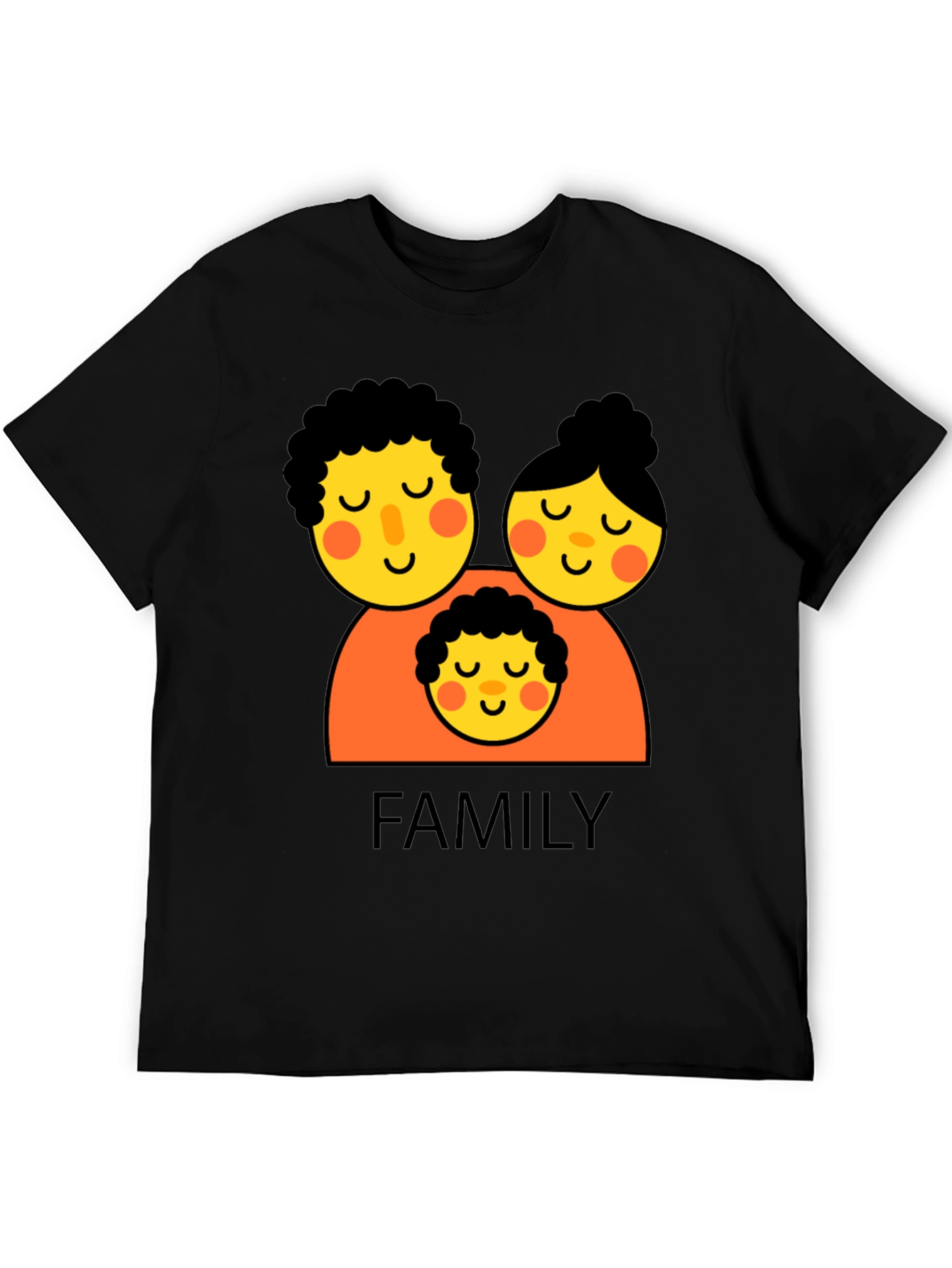 Family Graphic Black T-Shirt